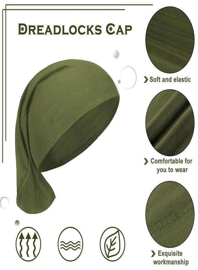 Tatuo 4 Pieces Unisex Dreadlock Cap Long Hair Dreads Head Wrap Sleeping Cap Hair Accessories Sleep Bonnet for Men Women(Mixed Color) - Image 4